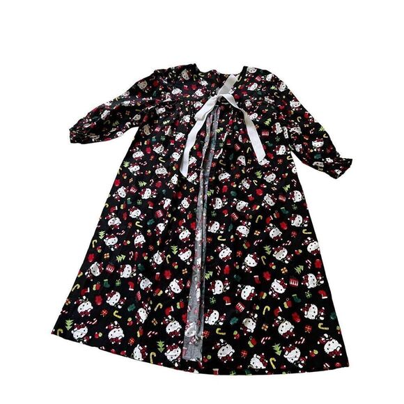 HELLO KITTY Christmas Kids fabric Open Robe Pajama size 7-8 - Picture 6 of 7